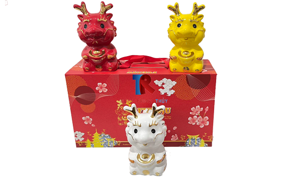 Bộ Rượu Con Rồng Sứ Nhật Bản 2024 - Bộ Tam Thái Tử